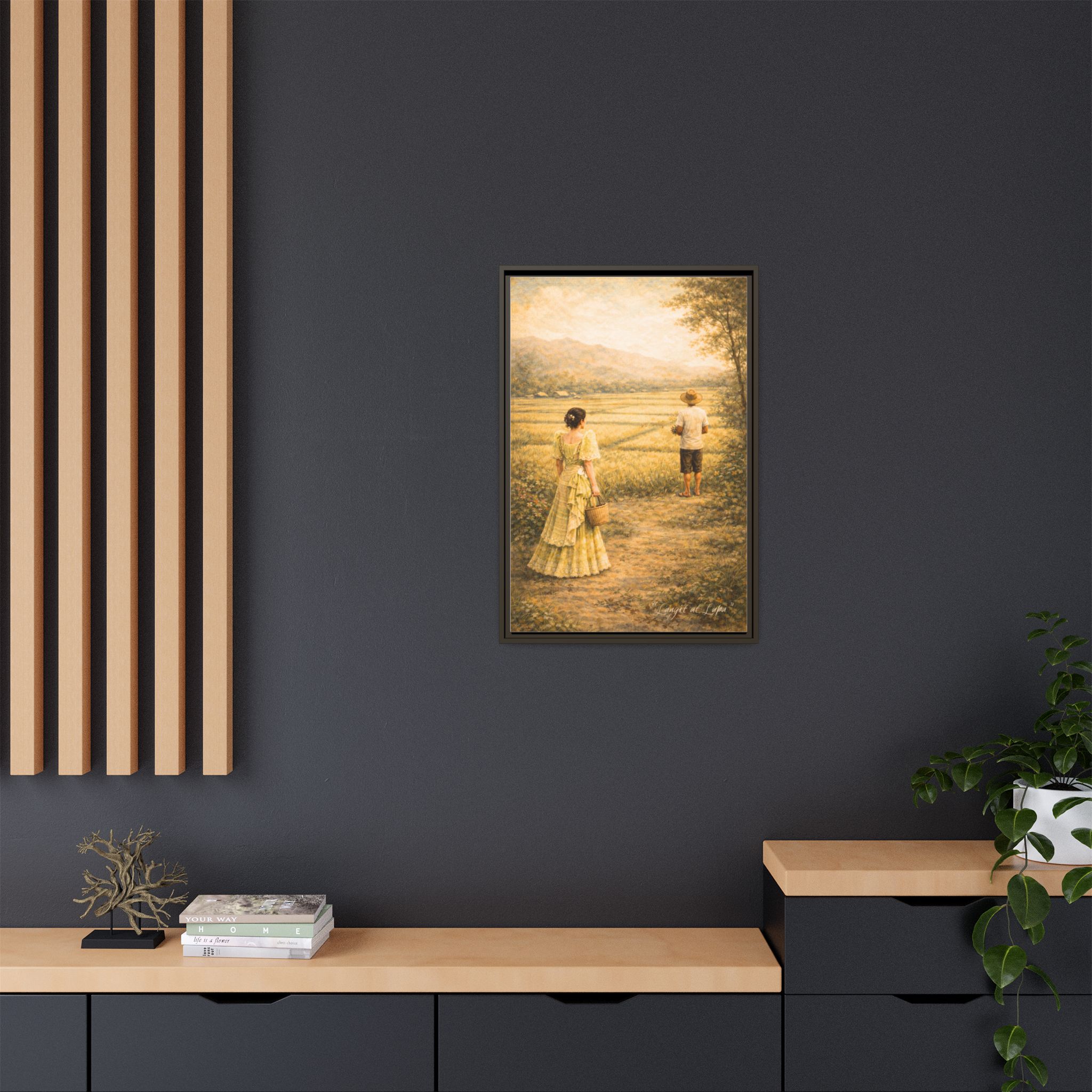 Langit at Lupa Matte Canvas Framed — Filipino Countryside Romance Wall Art Philippine Home Decor - Image 12
