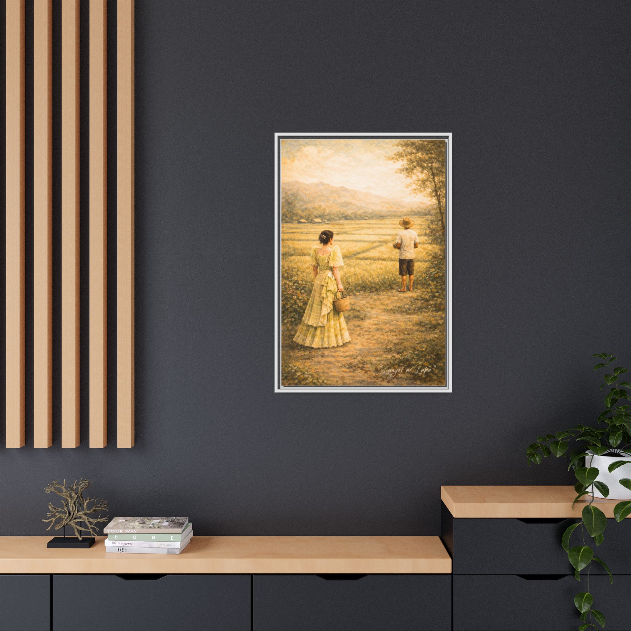 Langit at Lupa Matte Canvas Framed — Filipino Countryside Romance Wall Art Philippine Home Decor - Image 24
