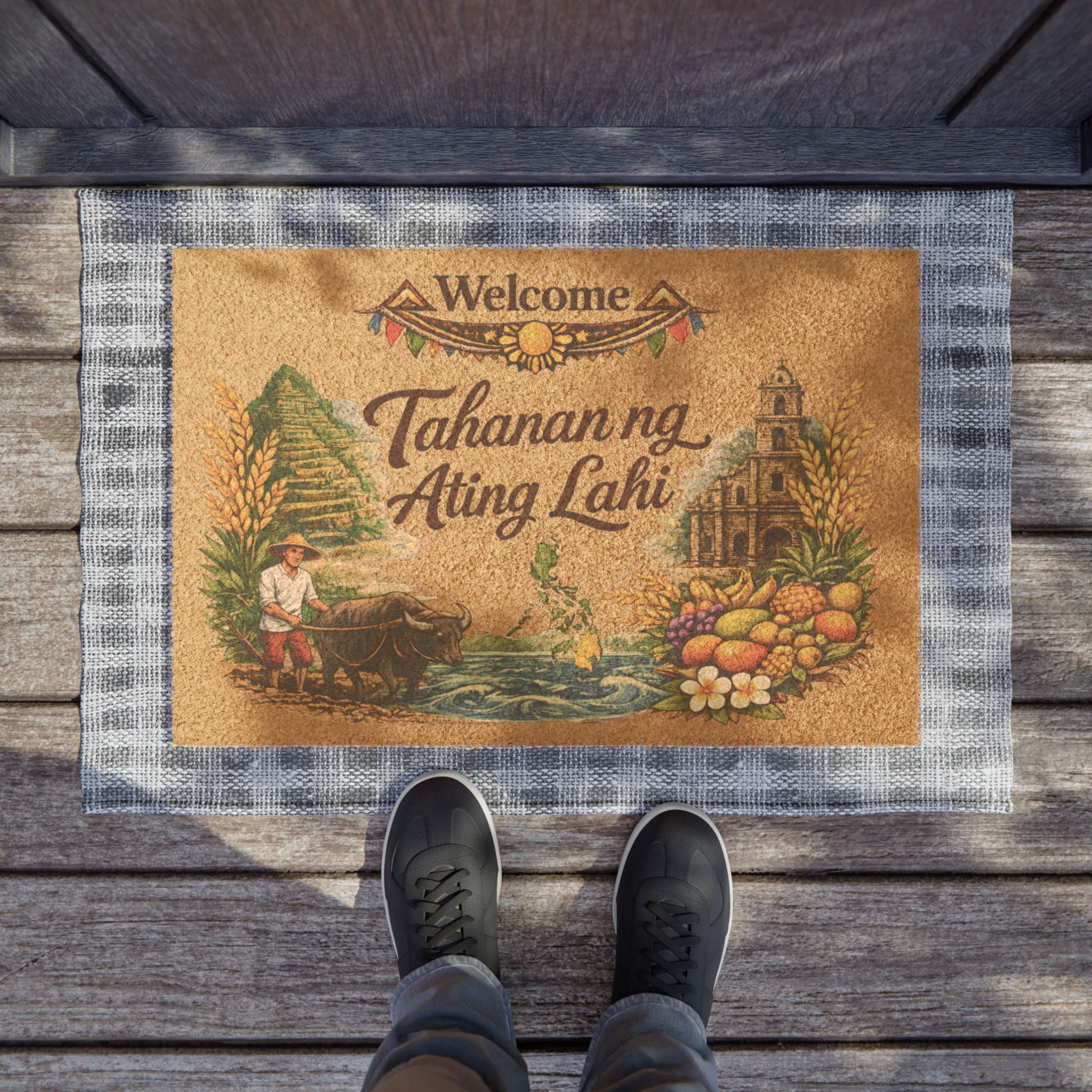 Filipino Welcome Doormat — “Welcome tahanan ng ating lahi” Housewarming Home Blessing - Image 2