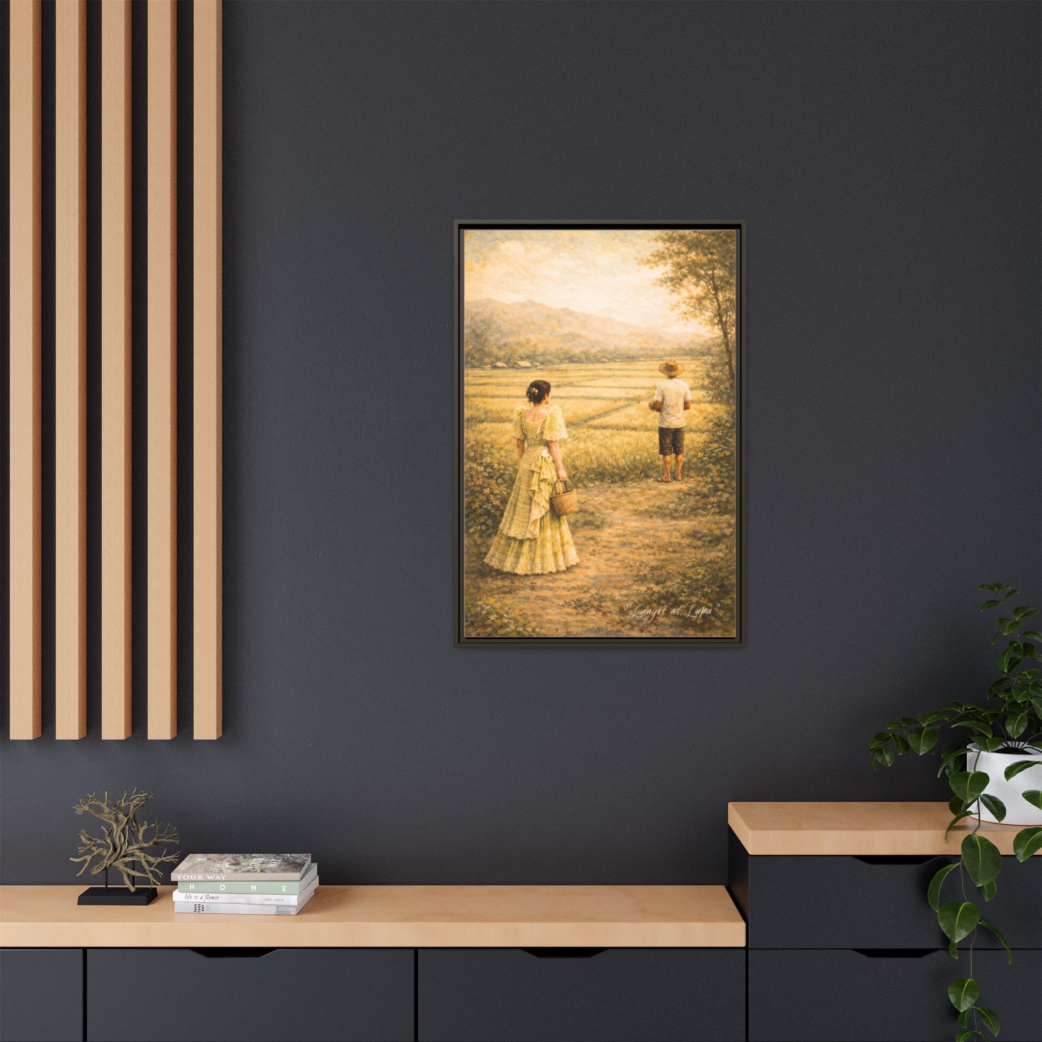Langit at Lupa Matte Canvas Framed — Filipino Countryside Romance Wall Art Philippine Home Decor - Image 20