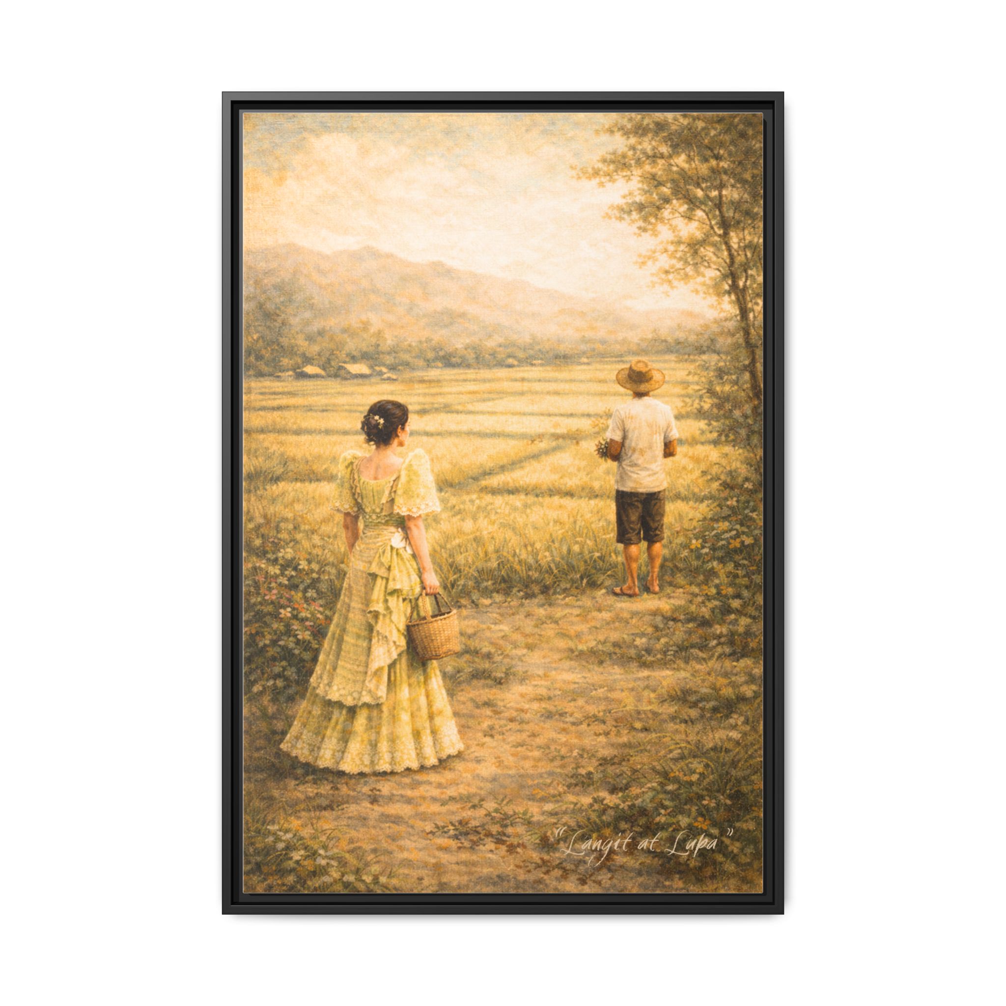 Langit at Lupa Matte Canvas Framed — Filipino Countryside Romance Wall Art Philippine Home Decor - Image 5