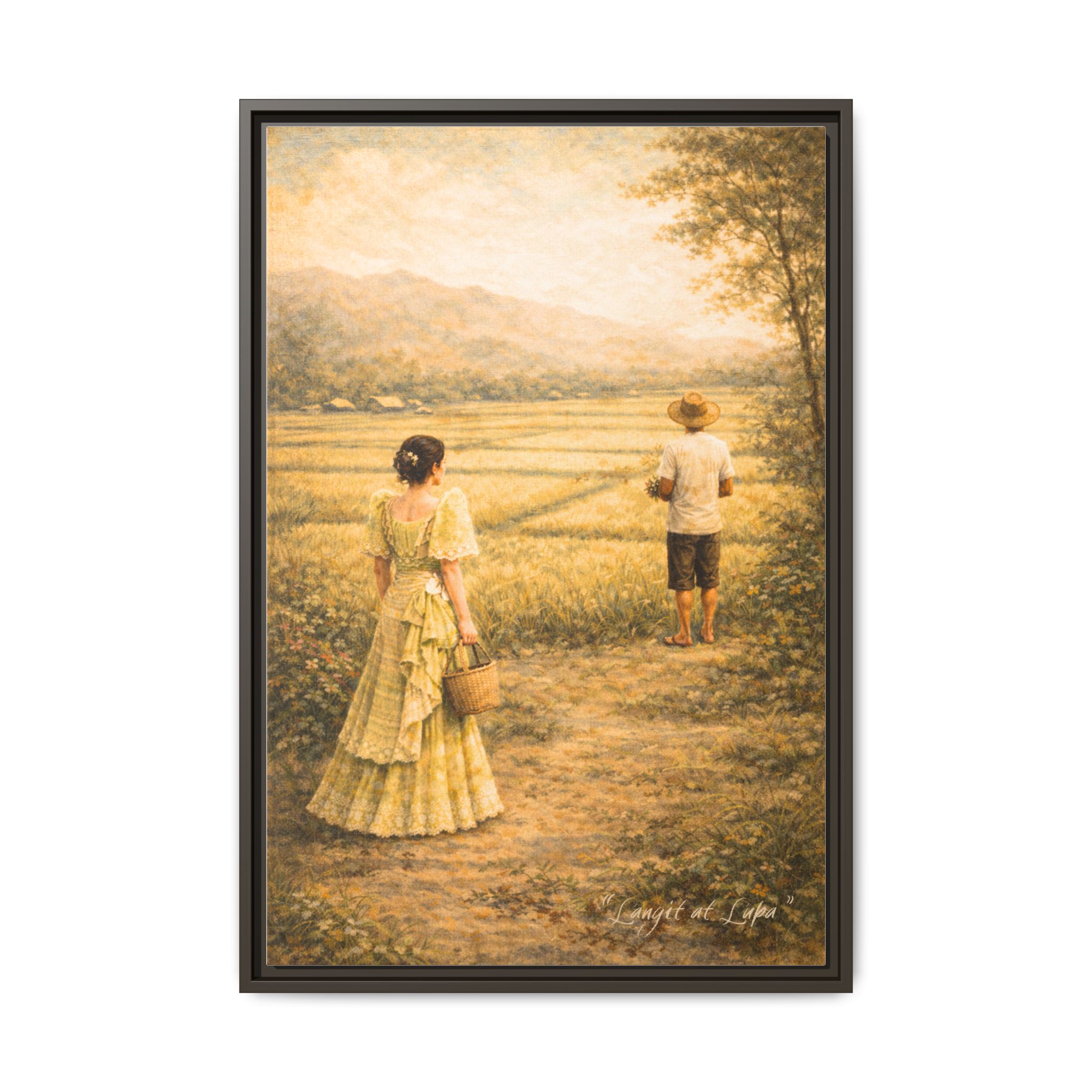 Langit at Lupa Matte Canvas Framed — Filipino Countryside Romance Wall Art Philippine Home Decor - Image 9