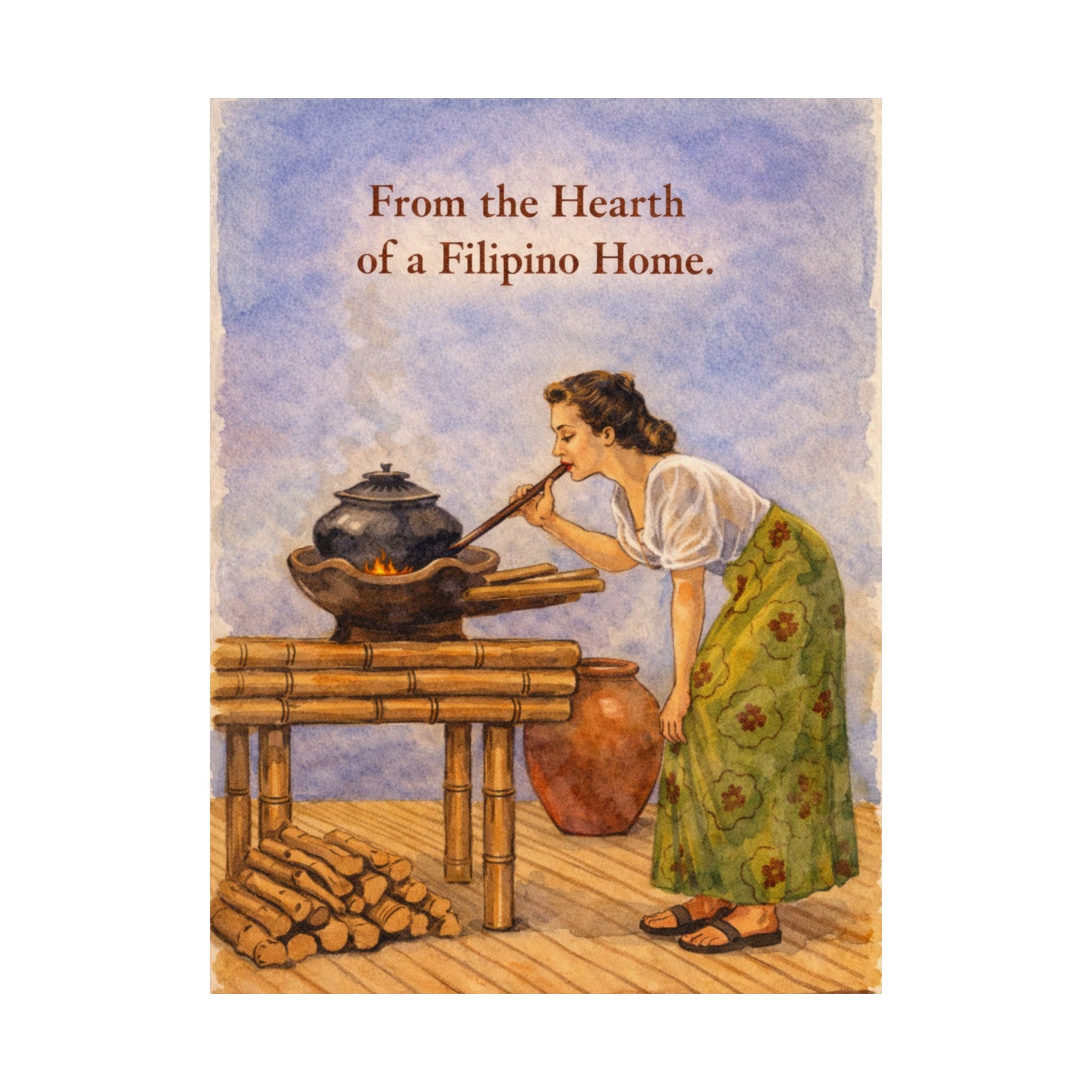 Filipino Kitchen Poster — "From the Hearth of a Filipino Home" Matte Vertical Art Print - Image 7